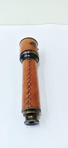 Brass Pull-Out Telescope with Pouch Home Decor Gift