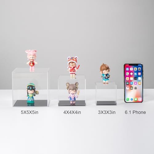 Clear Acrylic Display Box for Collectibles 3x3x3 Inch