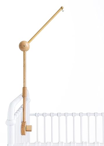 Crib Mobile Arm 360 Adjustable Wooden Hanger for Baby