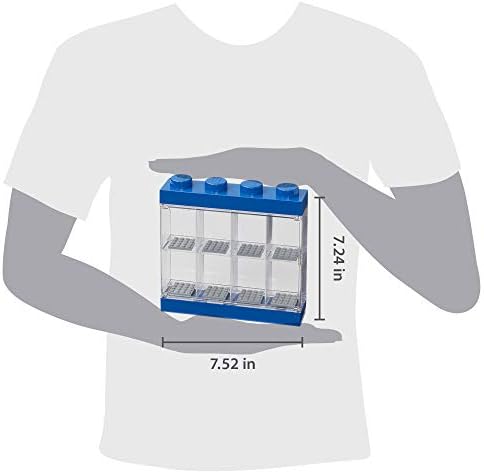 Room Copenhagen LEGO Minifigure Display Case Stackable 4 Stud Bright Blue
