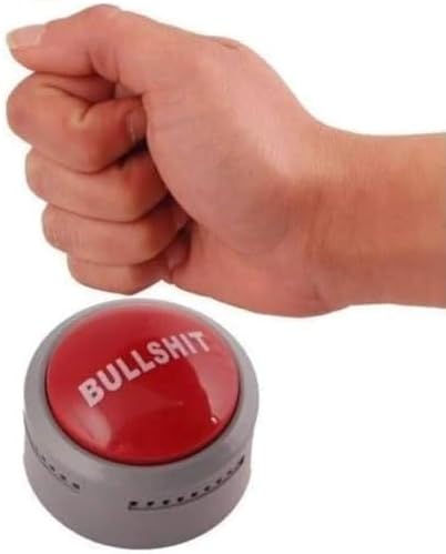 Bullshit Button with Sound and Light - Gag Gift for Friends and Family