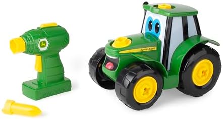 John Deere Tractor Toy and Drill Take Apart Set for Toddlers