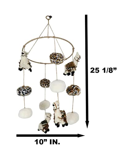 Ebros Gift Fiona Walker England Handmade Llama Mobile Wall Decor