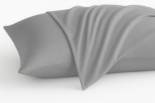 Small Travel Pillowcase Set of 2 Silver Grey 12x16 Zipper Closure
