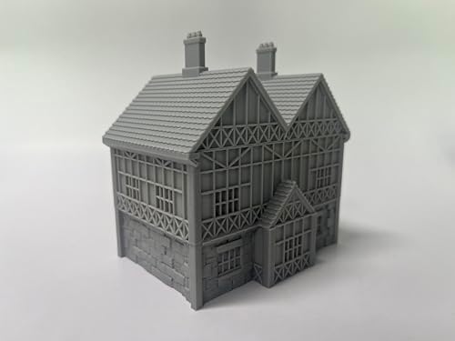 Paintable Tabletop Miniature Medieval Town Building Terrain Set for RPG War Games