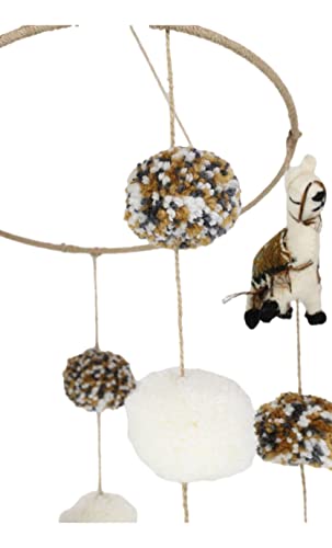 Ebros Gift Fiona Walker England Handmade Llama Mobile Wall Decor