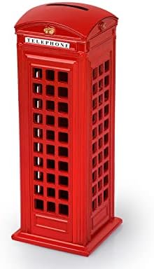 DS DISTINCTIVE STYLE Retro British Telephone Booth Coin Bank