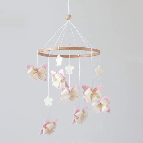Goukurlsma Butterfly Crib Mobile for Girls