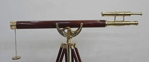 THOR INSTRUMENTS Nautical Brass Wood Telescope Stand