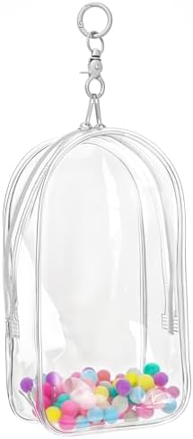 Clear Figure Display Bag with Keychain Organizer
