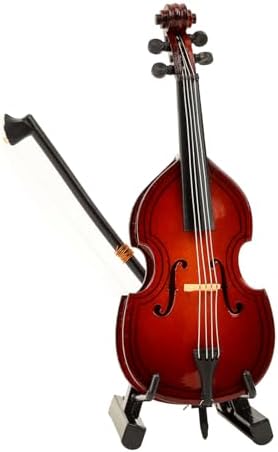Wooden Mini Double Bass with Stand and Case