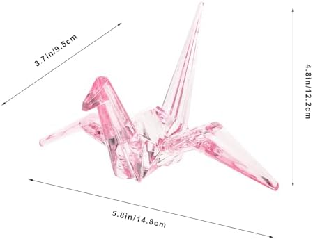 Acrylic Origami Crane Decor Sculpture Figurine