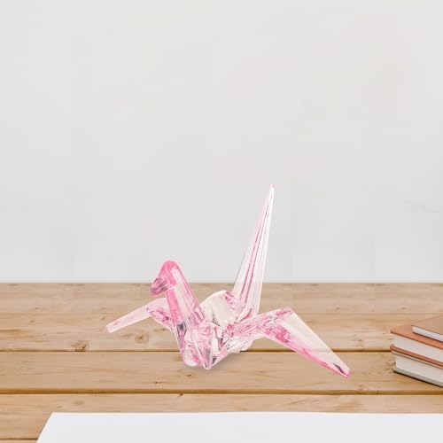 Acrylic Origami Crane Decor Sculpture Figurine