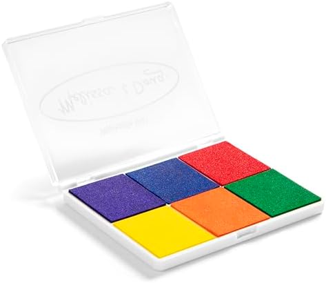 Melissa Doug Rainbow Stamp Pad with 6 Washable Inks