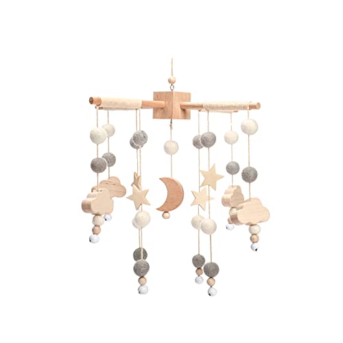 Baby Mobile for Crib Star Moon Boho Decor