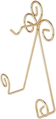 Bards Scroll Satin Gold Wall Mount Cup and Saucer Holder