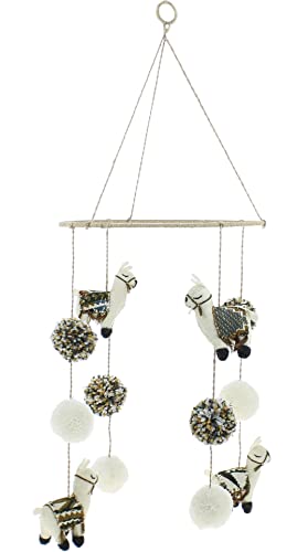 Ebros Gift Fiona Walker England Handmade Llama Mobile Wall Decor
