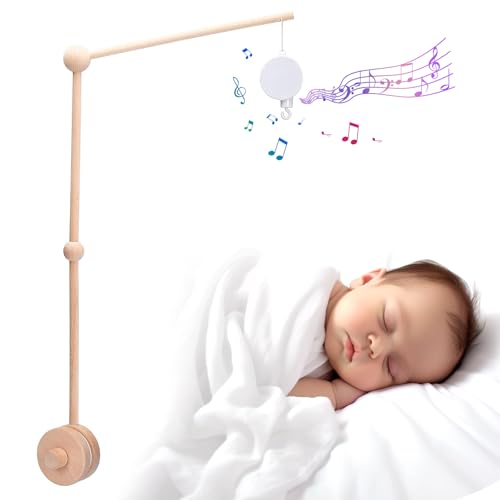 WIOSOUL Baby Crib Mobile Arm Holder with Music Box