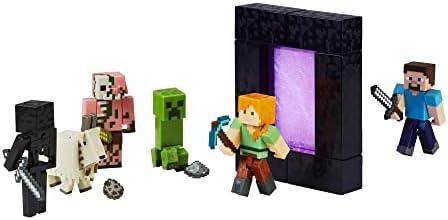 Minecraft Creeper Action Figure with Portal Piece and Accessory