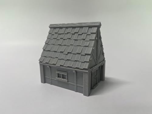 Paintable Tabletop Miniature Medieval Town Building Terrain Set for RPG War Games