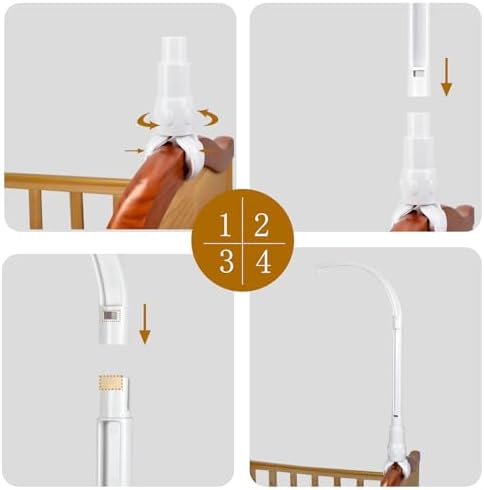 HLEEDUO 23 Inch Crib Mobile Arm Holder