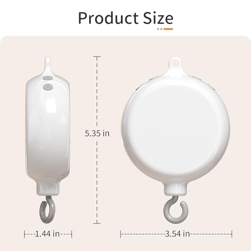 FEISIKE Crib Mobile Music Box with 3 Modes and Volume Control