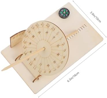 Baluue Sundial Clock Wooden Building Kit for Kids and Students