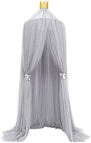 Kids Netting Mesh Cotton Bed Canopy Baby Cribs Grey