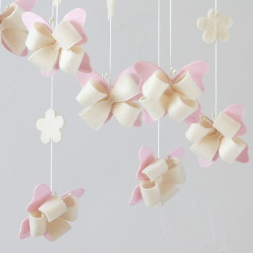 Goukurlsma Butterfly Crib Mobile for Girls