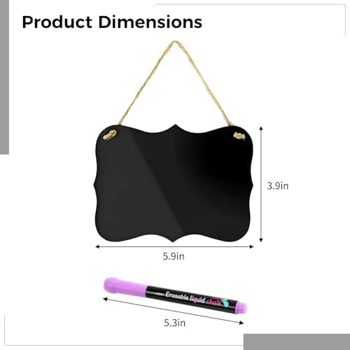 12 Pcs Mini Chalkboard Set with 8 Liquid Chalk Markers