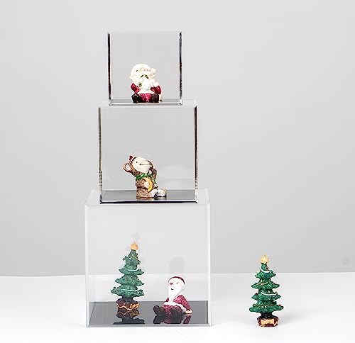 Clear Acrylic Display Box for Collectibles 3x3x3 Inch