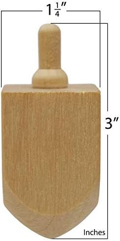 The Dreidel Company Hanukkah Wooden Dreidel 3 Inch DIY Set