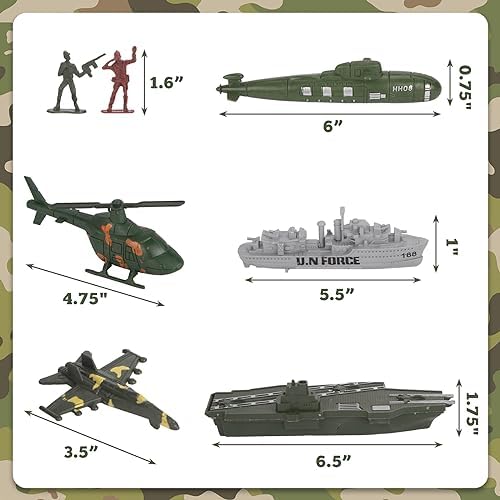 3 Otters 360PCS Army Men Military Set