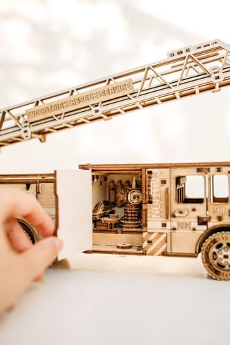 Wood Trick Rescue Firetruck 3D Wooden Puzzle Kit