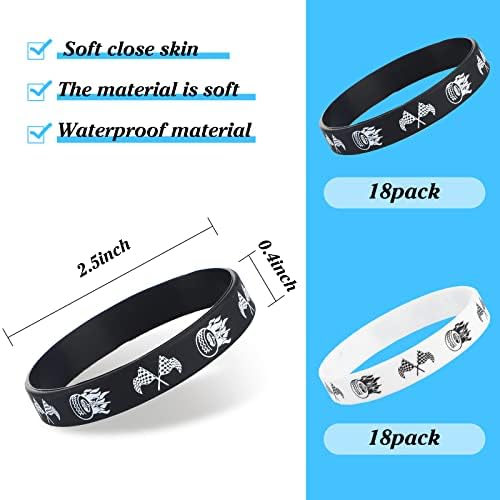 Skylety 36 Piece Racing Car Party Favors Bracelets