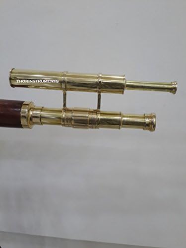 THOR INSTRUMENTS Nautical Brass Wood Telescope Stand