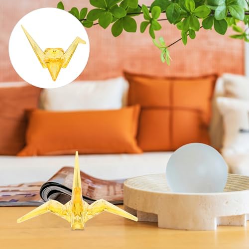 Crystal Origami Crane Model Transparent Paper Crane Decoration