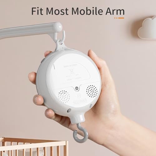 FEISIKE Crib Mobile Music Box with 3 Modes and Volume Control