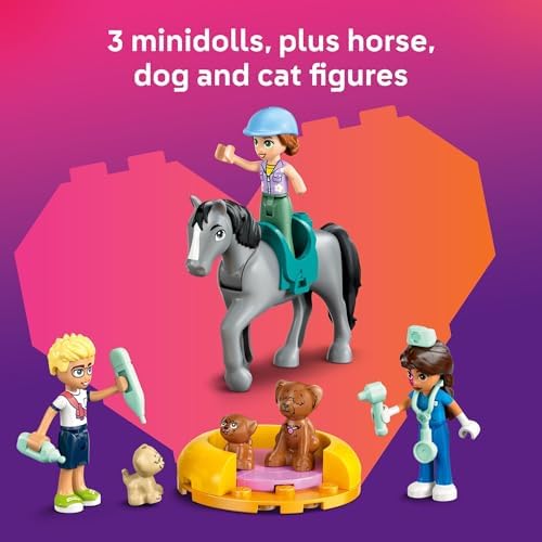 LEGO Friends Vet Clinic with Horse 3 Minidolls and Animals