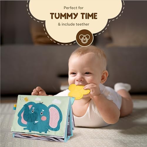 Tummy Time Mirror Book for Babies 0-12 Months