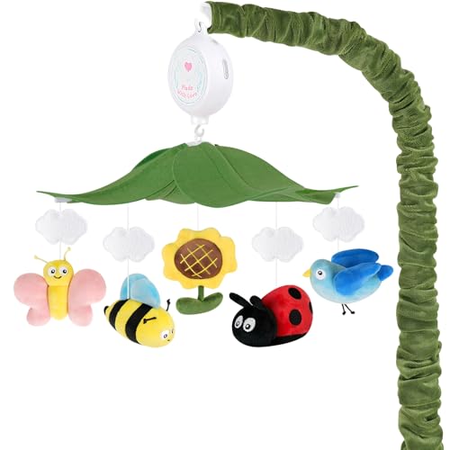 Garden Friends Crib Mobile with 3-Mode Music Box