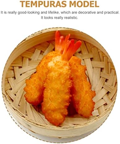 Toyvian Japanese Tempura Shrimp Play Food Set 4pcs