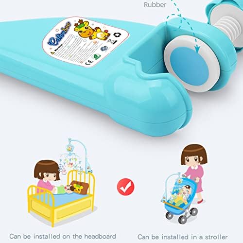 Baby Mobile with Music and Lights Remote Control and Projection - Pink-Bee