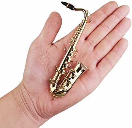 Miniature Saxophone Brass Decor Figurine