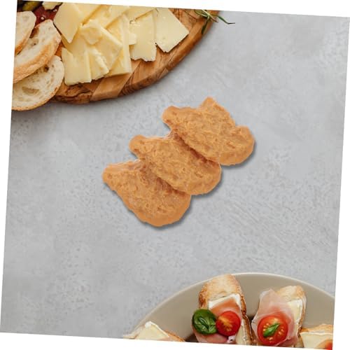 3pcs Lifelike PVC Chicken Models Realistic Food Props