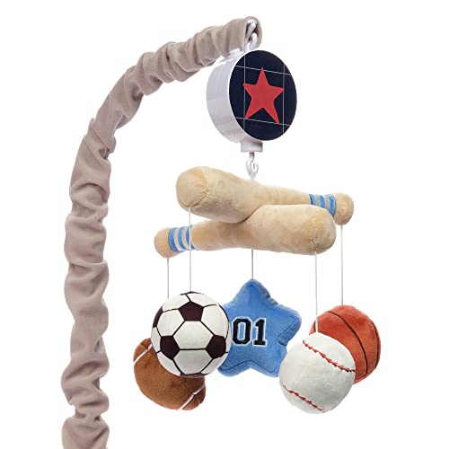 Lambs Ivy Baby Sports Musical Crib Mobile - Gray