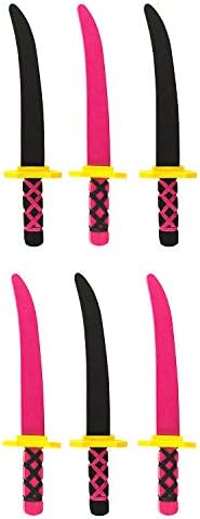 Super Z Outlet Foam Toy Swords 6 Pack Ninja Pirate Style