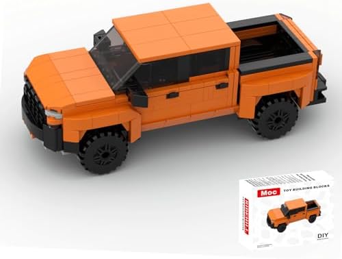 Speed Champions Building Blocks - Classic Orange Pickup Truck Kit 445PCS