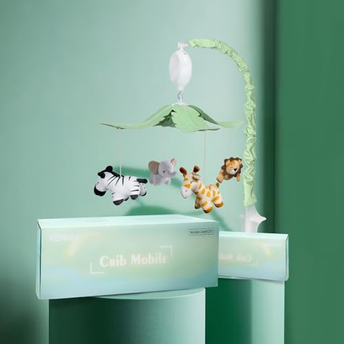 Feisike Jungle Safari Baby Crib Mobile with 35 Lullabies and 3 Modes