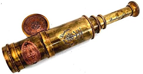 Scout Regiment Brass Telescope 19 Inch Spyglass for Kids and Adults